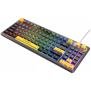 Rampage CYCLONE KNOB RGB 90% mehaaniline klaviatuur, Outemu Blue lülitid, must