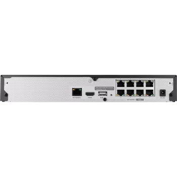 Hanwha Vision võrgusalvesti 8 IP-kanalit H.265 60Mbps ilma kõvakettata HDMI PoE Switch
