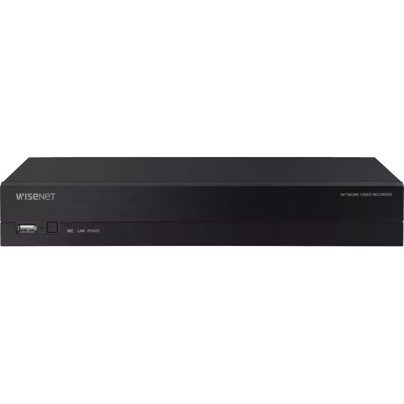 Hanwha Vision võrgusalvesti 8 IP-kanalit H.265 60Mbps ilma kõvakettata HDMI PoE Switch