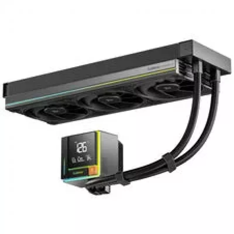Sudokoo Energlo 360 AiO Liquid CPU Cooler, LCD Display, ARGB - 360mm, Black