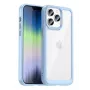 iLike Apple iPhone 14 Pro Max kõva ümbris geelraamiga läbipaistev sinine