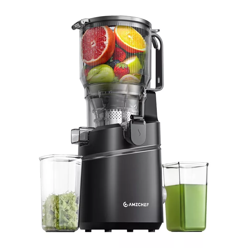 AMZCHEF SJ-036CBK Aeglase Pöörlemisega Mahlapress (Must)