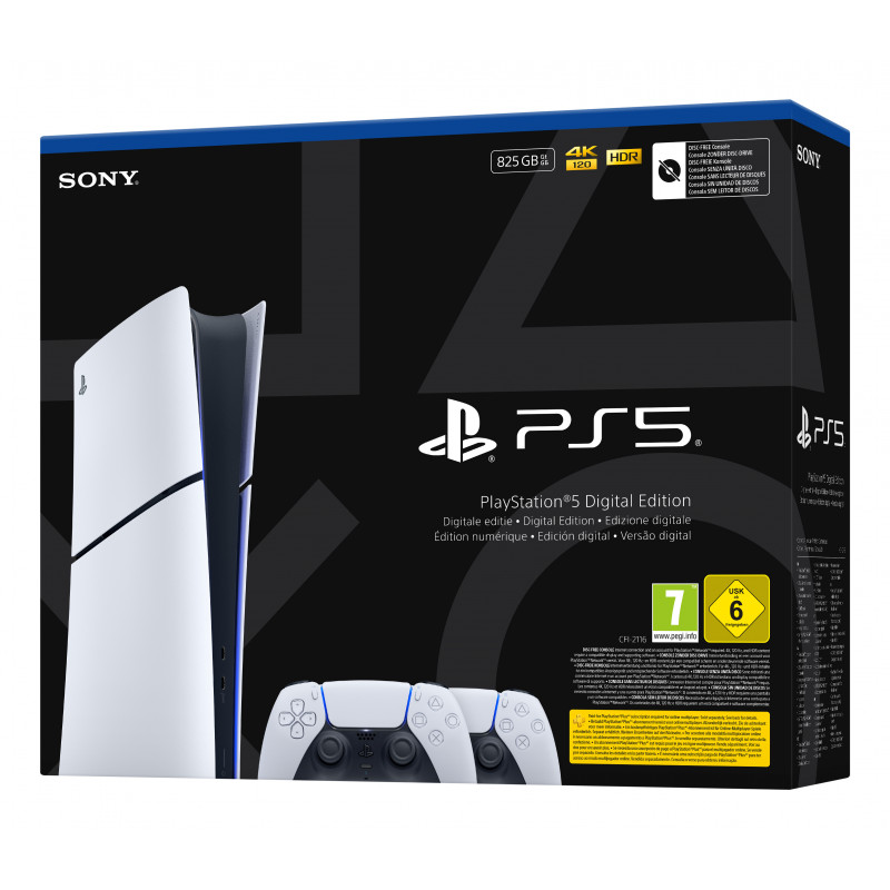 Sony PlayStation 5 Digital Edition Slim Console (CFI-2116B01Y) koos DualSense juhtmevaba kontrolleriga - Valge