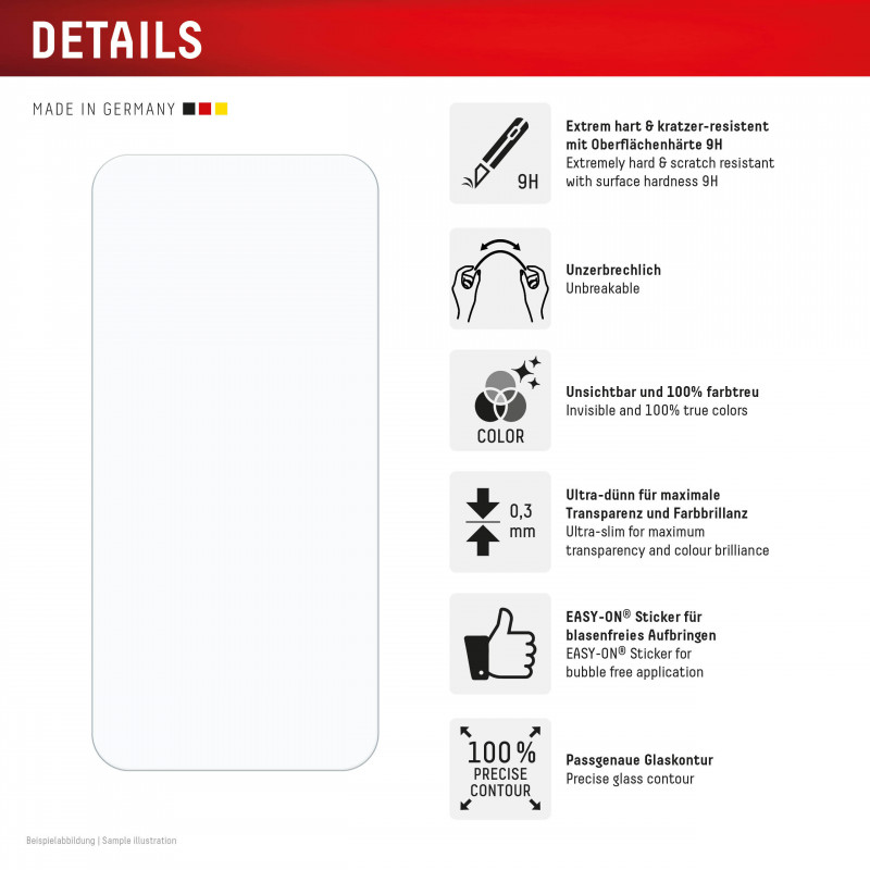 E.V.I. DISPLEX Smart Glass ekraanikaitse Xiaomi 13T Pro / 13T jaoks – 9H karastatud klaas, ülikirgas, Easy-On raamiga