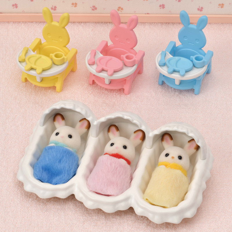 Sylvanian Families Triplets Starter Set - Beebihoolduse tarvikute mängukomplekt