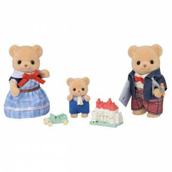 EPOCH Sylvanian Families Biscuit Bear Family - 4 kollektsioneeritavat kujukest