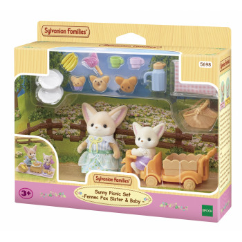 EPOCH Sylvanian Families Päikeseline piknikukomplekt - Fennec Fox õde ja beebi