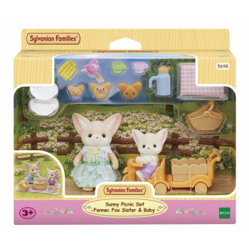 EPOCH Sylvanian Families Päikeseline piknikukomplekt - Fennec Fox õde ja beebi