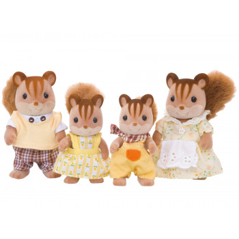 Epoch Sylvanian Families Walnut Squirrel Family kujukeste komplekt