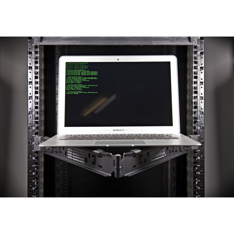 PATCHBOX Setup.exe riiulikinnitusvahend 19-tollisele seadmele, must