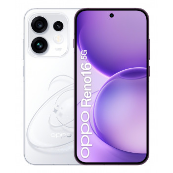 OPPO Reno16 5G 8GB RAM 512GB Salvestusmaht 6,7-tolline AMOLED 120Hz ekraan 50MP OIS kolmikkaamera 80W kiirlaadimine Valge