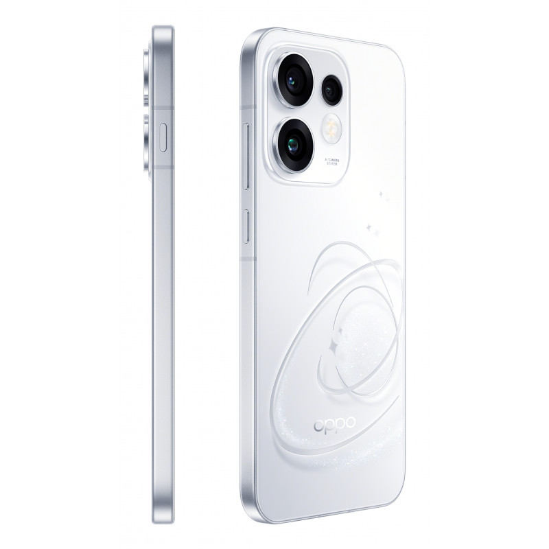OPPO Reno16 5G 8GB RAM 512GB Salvestusmaht 6,7-tolline AMOLED 120Hz ekraan 50MP OIS kolmikkaamera 80W kiirlaadimine Valge