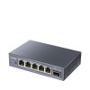 CUDY GS105ES1 5-pordiline Gigabit kerge haldusega lüliti 1 SFP, 4 RJ45, VLAN, QoS, lauaarvuti