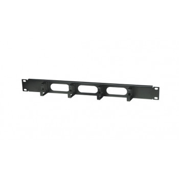 Intellinet 204279 19 inch 1U Rack-kaablikorraldaja 4 konksuga, 48 mm sügavus, must