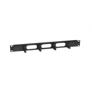 Intellinet 204279 19 inch 1U Rack-kaablikorraldaja 4 konksuga, 48 mm sügavus, must