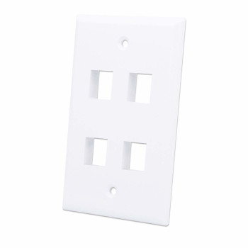 Intellinet 163316 pinnakinnituskarp 4 Keystone-moodulile, valge
