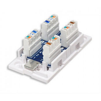Intellinet 504904 Cat5e UTP Keystone Jack, 90-kraadine Punch-Down, valge