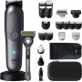Braun AIO 9540 All-in-One stiilikomplekt, märg- ja kuivhabemeajaja ning trimmer, 60 min tööaeg, 7 kinnitust, must