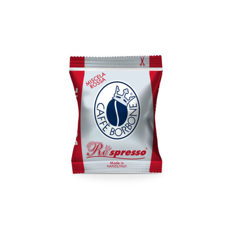 Caffè Borbone Respresso Miscela Rossa 100 kapslit Nespresso OriginalLine jaoks, tume röst, intensiivsus 9/10, individuaalselt pakendatud