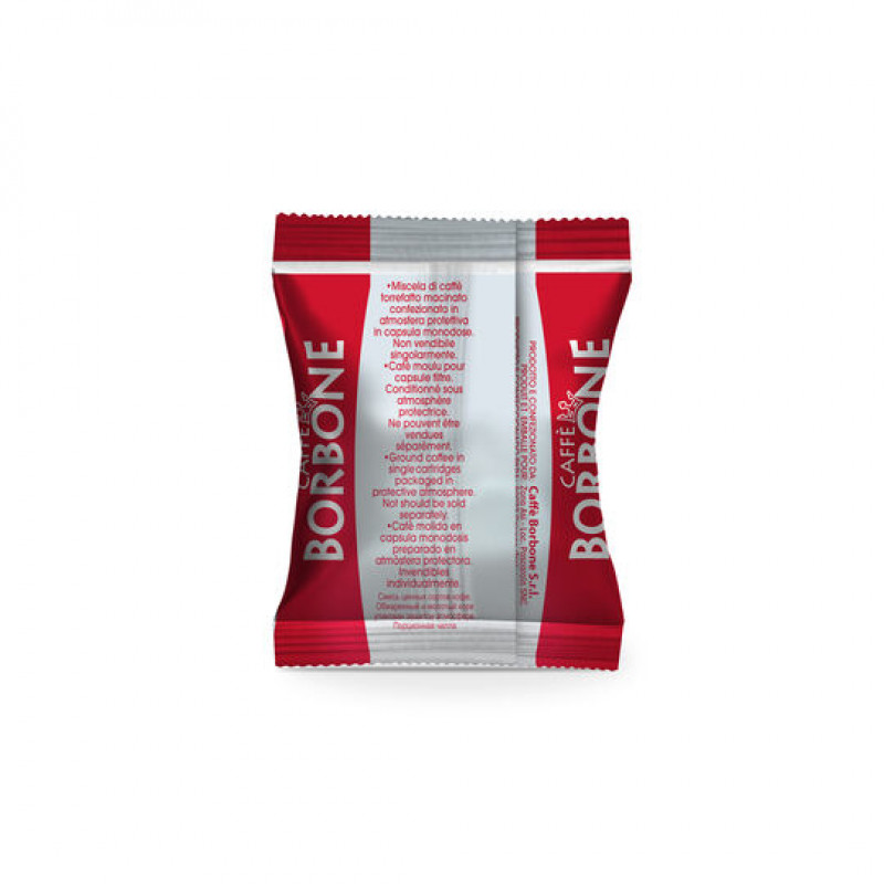 Caffè Borbone Respresso Miscela Rossa 100 kapslit Nespresso OriginalLine jaoks, tume röst, intensiivsus 9/10, individuaalselt pakendatud