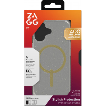 ZAGG Milan Snap ümbris iPhone 17 jaoks – Glitter Gold