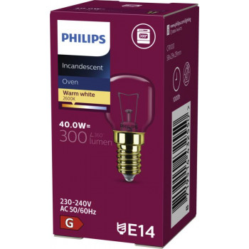 Philips PHI App 40W E14 230-240V T29 ahjulamp pirnikujuline