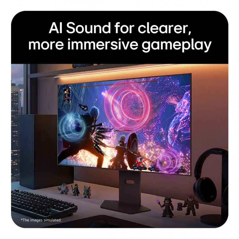 LG UltraGear Evo AI 32GX870B-B 31,5 inch Tandem OLED mängumonitor, 4K 240Hz / FHD 480Hz, HDR500, USB-C 90W