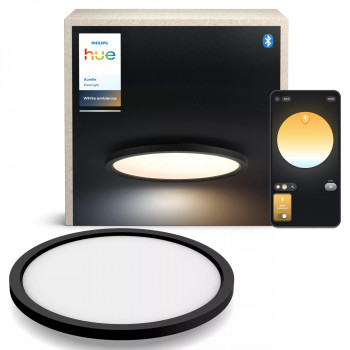 Philips Hue Aurelle ümmargune paneelvalgusti must - nutikas LED laevalgusti, White Ambiance, 2200 lm, Bluetooth ja Zigbee