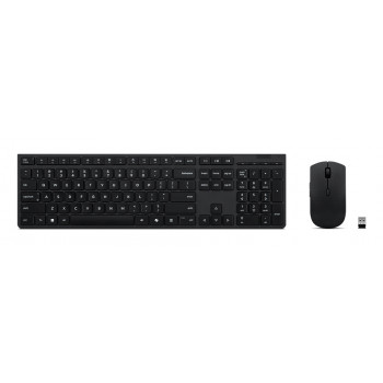 Lenovo Professional juhtmevaba klaviatuuri ja hiire komplekt - Taani paigutus, 1600 DPI, 2,4 GHz, must
