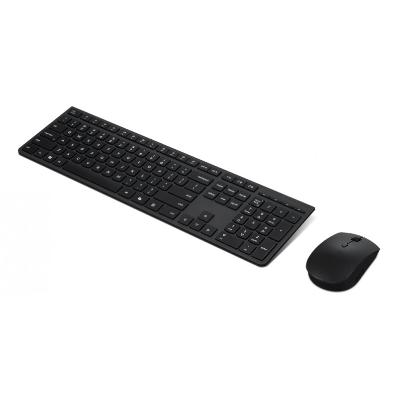 Lenovo Professional juhtmevaba klaviatuuri ja hiire komplekt - Taani paigutus, 1600 DPI, 2,4 GHz, must