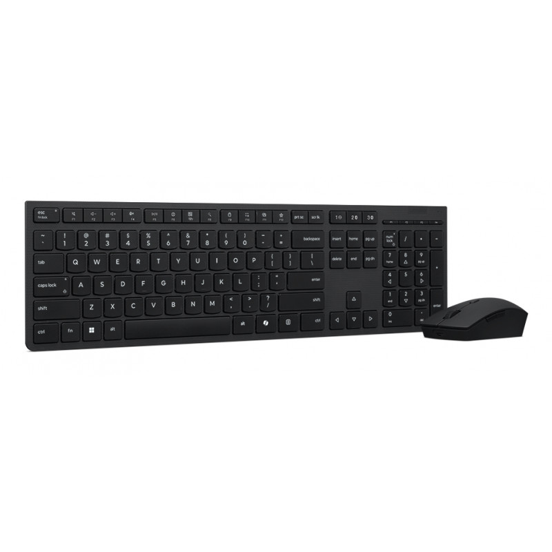 Lenovo Professional juhtmevaba klaviatuuri ja hiire komplekt - Taani paigutus, 1600 DPI, 2,4 GHz, must