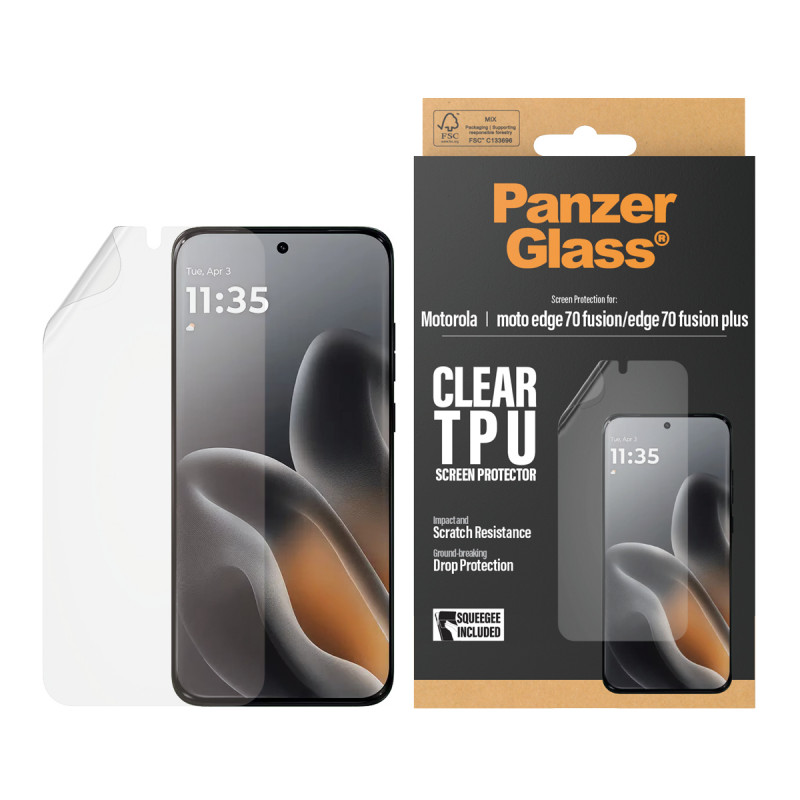 PanzerGlass Ultra-Wide Fit karastatud klaasist ekraanikaitse Motorola Moto Edge 60 Fusion jaoks
