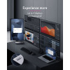 ICY BOX 12-in-1 Diamond Dock USB-C dokkimisjaam kahe 4K ekraani, 100W võimsusülekande, gigabitise Etherneti ja kaardilugejaga