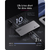 ICY BOX 12-in-1 Diamond Dock USB-C dokkimisjaam kahe 4K ekraani, 100W võimsusülekande, gigabitise Etherneti ja kaardilugejaga