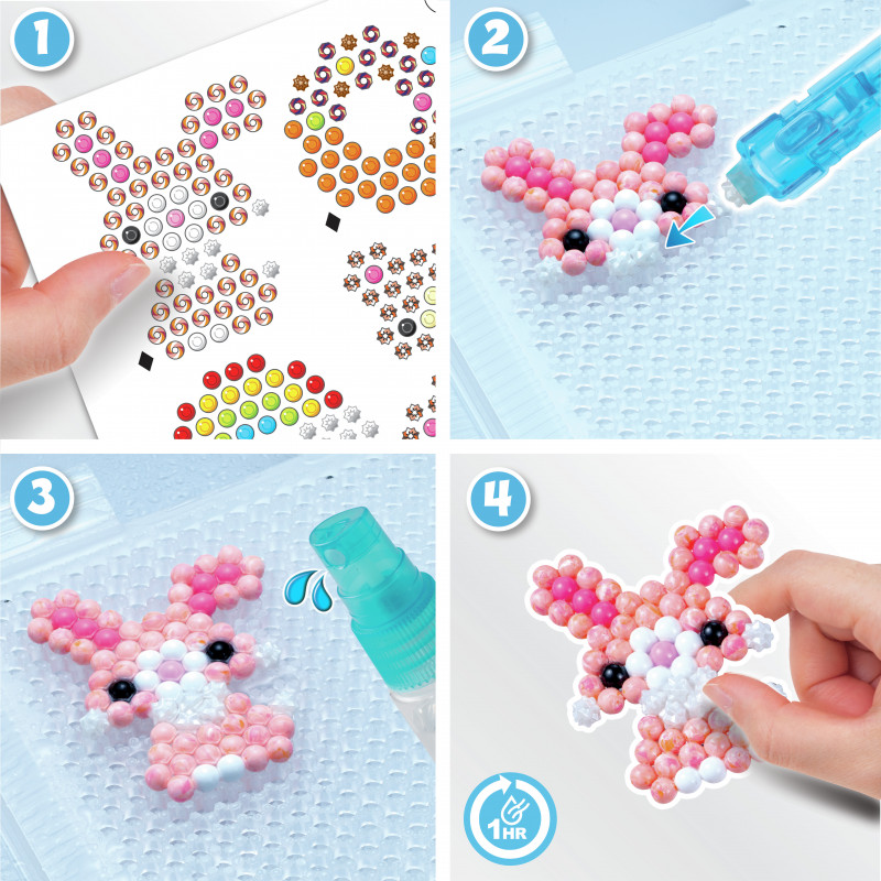 EPOCH Aquabeads Craft Studio algkomplekt – üle 800 veeaktiveeritava helme 12 värvitoonis, korduvkasutatav paigaldusalus, helmepastakas ja pihusti, ilma kuumuse või liimita, loov helmekunstikomplekt lastele alates 4. eluaastast