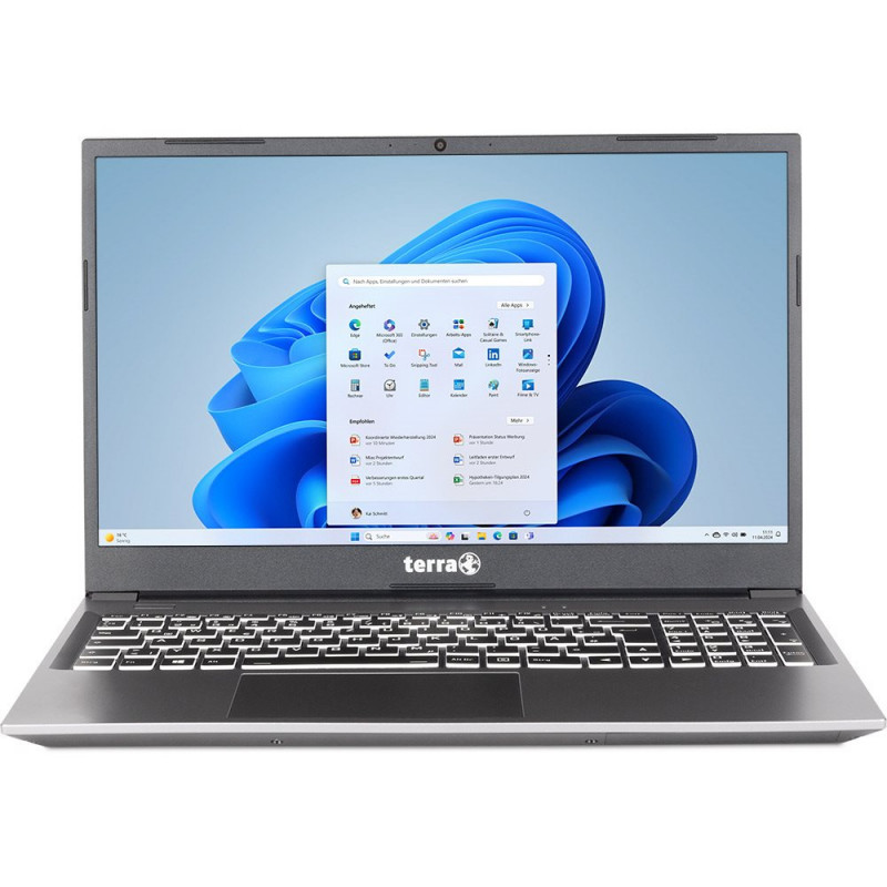 WORTMANN AG TERRA MOBILE 1517R US - 15,6 inch Full HD IPS sülearvuti, Intel Core i5-1135G7, 8GB RAM, 250GB SSD, Windows 10 Pro, Wi-Fi 6, must