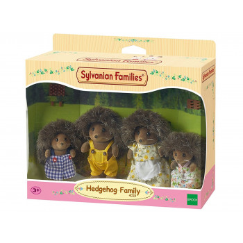 KAISER ELEKTRO Sylvanian Families Hedgehog Family of Stachel - kollektsioneeritav fliisitud loomafiguuride mängukomplekt, 4 figuuri kammiga, alates 3. eluaastast