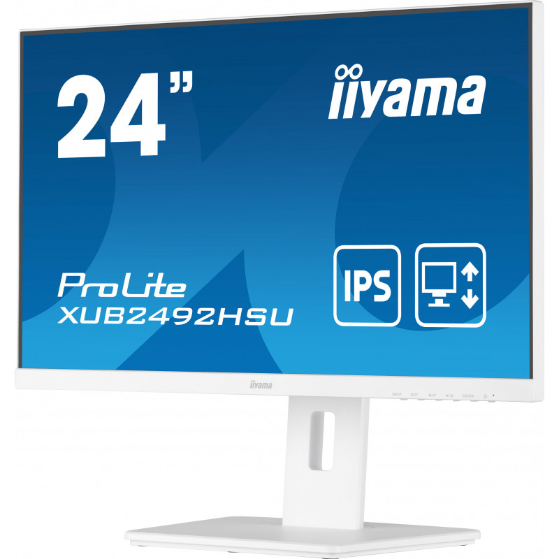 Iiyama ProLite XUB2492HSU-W5 23,8-tolline Full HD IPS monitor USB-hubiga ja reguleeritava kõrgusega alusega