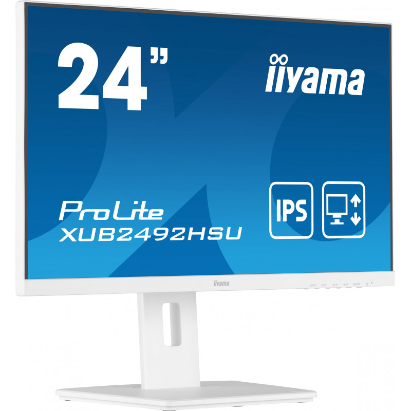 Iiyama ProLite XUB2492HSU-W5 23,8-tolline Full HD IPS monitor USB-hubiga ja reguleeritava kõrgusega alusega