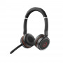 Jabra Evolve 75 MS Stereo juhtmevaba peakomplekt aktiivse mürasummutusega, Microsoft Teamsi sertifikaat, kahekordne Bluetooth-ühendus, Busylight, kõrvapealne, must