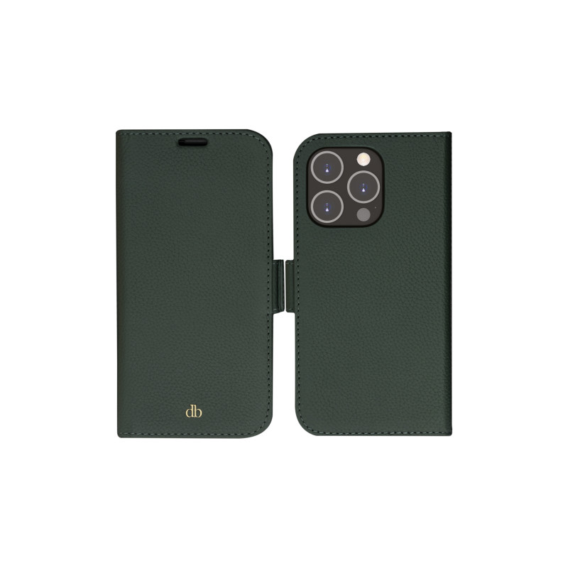 dbramante1928 New York klapiga ümbris Apple iPhone 14 Pro jaoks - Evergreen - Jätkusuutlik täisnahk