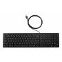 HP Desktop 320K juhtmega USB-klaviatuur - Belgia AZERTY paigutus, must, täissuuruses numbrilise klahvistikuga, pritsmekindel, õhukeste klientide ja lauaarvutite jaoks (9SR37AA#AC0)
