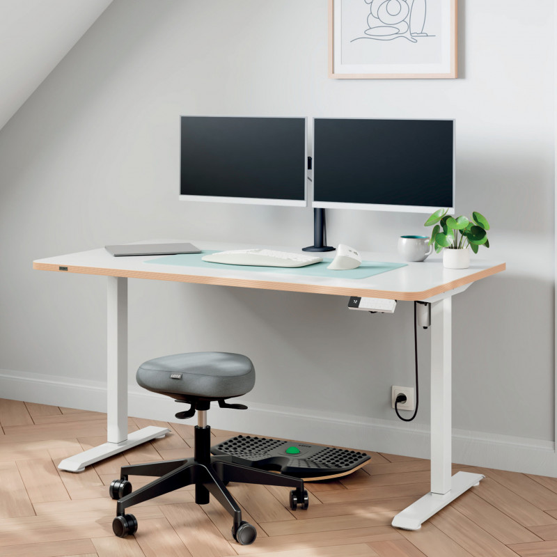 LEITZ Ergo Slim kahe monitori kinnitus, lauaklambriga, must, 2 monitorile 17 inch-32 inch, VESA 75/100, 8 kg käe kohta, gaasivedru kõrguse reguleerimine, kallutamine/pööramine/keeramine, kaablihaldus 61640095