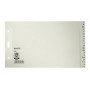 Leitz Manila Board Index Dividers A-Z, A5 Landscape, 20-Part, Hall, 100 gsm, 80 mm Punching tugevdatud aukudega (1206-00-85)