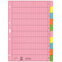 LEITZ A4 10-osaline tühi registerjaotus, mitmevärviline, 130 gsm, tugevdatud augud 4340-00-00