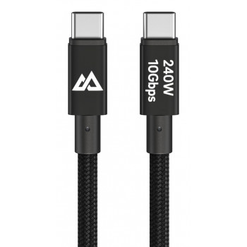 Black Rock USB-C - USB-C kaabel 240W 10Gbps 1,2m must 00201766