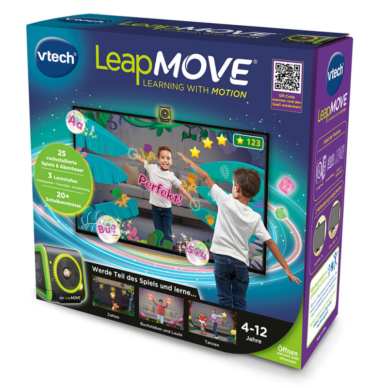 VTech LeapMOVE laste fitness-jälgija mängude ja väljakutsetega, värviline LCD, pritsmekindel, laetav, sinine/roheline 80-618704