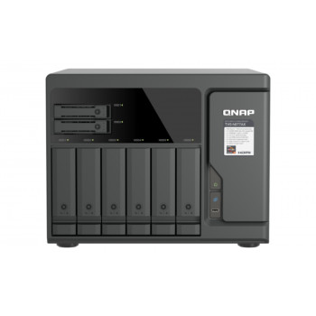 QNAP TVS-H877AX-R5-16G 8-pesaline QuTS hero NAS, AMD Ryzen V1500B, 16GB RAM, 2x2.5GbE, 2U rackmount