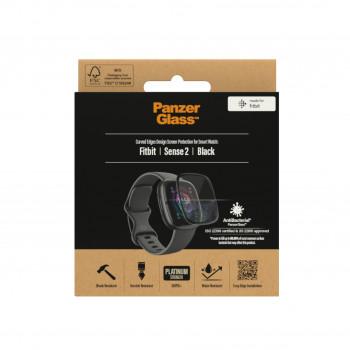 PanzerGlass ekraanikaitse Fitbit Sense 2 jaoks, must PanzerGlass 3667