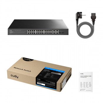 Cudy GS1028ES2 26-porti Gigabit Ethernet kommutaator 2 Combo SFP-ga